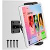 NZZVNZ Supporto da Parete per Tablet, Supporto Muro Tablet con Base in Alluminio, Porta tablet Girevole a 360°per Tutti Smartphone e Dispositivi da 4,7-12,9 Pollici
