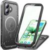 Cozycase Cover TOP Antiurto IP68 Impermeabile Per iPhone 17 Per Magsafe Militare Resistente 360 Integrale Subacquea Antipolvere Rugged Custodia Magnetica Doppia Waterproof Case Per iPhone 17, Nero/M