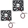 JZK Ventola di raffreddamento silenziosa con fili, CC 24 V, 8010, per case del computer, 8 x 8 x 1 cm, 24 V, con cavo