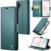 Rerzoiro Cover per Samsung Galaxy Note10 Plus Custodia Portafoglio[Blocco RFID]Premium Pelle PU Wallet Case Flip Libro con Porta Carte Slot Supporto Flip Case per Samsung Galaxy Note10 Plus, Blu-verde