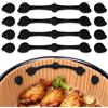 VINATO 12 Pezzi Magneti Friggitrici ad Aria, Fibbia magnetica in Silicone, Magnetica per Fissare Carta, Resistente al Calore Accessori da Cucina per Cucinare Cuocere Nelle Friggitrici ad Aria (Nero)