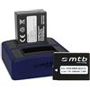 mtb more energy 2x Batteria + Caricabatteria doppio Compact (USB) per Panasonic DMW-BLC12 - Lumix DMC-G5, G6, G70, G81, GH2, GX8, FZ2000.. - Sigma dp0-1-2-3 quattro - v. lista (Cavo USB micro incluso)