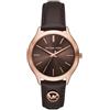 Michael Kors Orologio Slim Runway da donna, movimento al quarzo a tre lancette da 38 mm con cinturino in pelle