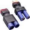 Lyeteung 2 Pezzi Deans T Plug a EC5 Adattatore, EC5 Femmina / Maschio a T Femmina / Maschio Connettori, per Batteria RC LiPo