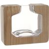 LEONARDO HOME AUTENTICO Vaso per oggetti - 1 pezzo - Design naturale - Aspetto elegante grazie agli elementi in legno - Vaso decorativo senza tempo - Altezza 17,5 cm - Multicolore - 039987