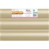 Agyo Teglia per Baguette 3 Posti 24,5 x 38,5 x 2,5 cm, Antiaderente Forata in Acciaio al Carbonio - Linea Cucina Essenziale