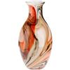 GILDE GLAS art Vaso in vetro tipo Smoky - arancione, nero, bianco, vetro colorato, altezza 33 cm, impermeabile