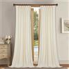 StangH Tende extra lunghe in velluto bianco avorio, per camera oscurante, per matrimoni, feste, per porte scorrevoli, per soggiorno, 52 x 108, 2 pannelli