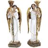 Inmaculada Romero IR Barca a vela Angelo in piedi Set 2 Figure 40 cm. Dettagli Oro Immagine Resina Base