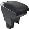 OYHCM Auto Centrale Bracciolo Compatible with Dacia Duster I 2010-2015 Braccioli Poggiabraccio Vano Portaoggetti Nero Doppio Spazio di Archiviazione con Portabevande