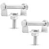 Biqing 2 pezzi staffe per faretti moto 48 mm Staffa di montaggio per luci fuoristrada per moto fuoristrada Moto Scooter Argento