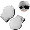 Lepidi 2 Pezzi Portaocchiali Auto, Clip per Appendiabiti in Pelle Magnetica per Auto, Porta Occhiali da Sole Auto Universale, Supporto per Occhiali da Visiera(Grigio)