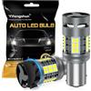 NHHEO P21/5W 1157 BAY15D Lampadina LED Bianco CANBUS Senza Errori 4000LM Resistenza Anti Iper Flash Super Luminoso con Ventola 2057 2357 7528 per Luci dei Freni Segnali di Direzione(2PCS)