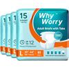 WhyWorry Pannoloni per Adulti Mutanda, Taglia L, 60 Pezzi | Pannoloni per Anziani a Mutandina, Dispositivi Assorbenti Incontinenza, Uomo e Donna, Sistema Antiodore, Unisex, 4 Confezioni