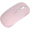 Generico Mouse Bluetooth senza fili ricaricabile-silenzioso, ergonomico, per iPad, computer, laptop, tablet, telefono, ufficio e giochi (Rosa)