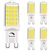 GOHDLAMP Lampadine LED G9 Dimmerabile Bianco Freddo 6000K, 230V 4W G9 Bianco Cool Lampadina Faretto, Lampadina LED da 450 lumen 4W per illuminazione a binario da incasso, Confezione da 5