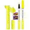 Lestpola Mascara e eyeliner, colore giallo, resistente all'acqua, mascara volume e lungo, eyeliner liquido con glitter colorato, trucco attivato UV, fluorescente, accessorio per feste di Halloween, carnevale