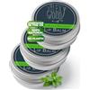 The Ilex Wood - Balsamo per labbra con melissa e menta piperita, confezione da 3 - completamente naturale, senza plastica, idratante, fatto a mano - 3 x 10 ml