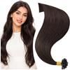 Elailite Extension Capelli Veri Cheratina 50 Ciocche Marrone Scuro U-tip 1 Grammo Remy Human Hair Indiani 50g 60cm #2