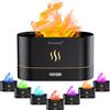 Gzvxuny Diffusore di Oli Essenziali con Effetto Fiamma, Diffusore Ambiente, umidificatore ambiente Silenzioso con 7 Luci LED a Colori, diffusori olio essenziale, Auto Spegnimento Senza Acqua