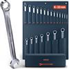 PRESCH Set di chiavi combinate 21 pz incl. borsa (6-32mm) - Chiavi di precisione e ultra robuste - Inclinazione 15° per lavorare in spazi ristretti