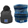 Inter Set Box Idea Regalo Natale o Compleanno, 2 prodotti, Cappello e Scaldacollo, Prodotto Ufficiale 154006