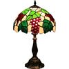 FUMAT Lampada in stile Tiffany, 12 Pollici Lampada da comodino notte a paralume fatto a mano in vetro colorato, Lampada da tavolo, per Soggiorno Camera da letto Tavolino da caffè