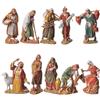 Moranduzzo Set 10 Pastori - Altezza Massima Personaggio: 6,6 cm - Adatto a Presepe da Cm 6,5 Scala 1:30 - MINI 6,5 - Statuine Indistruttibili, Rifinite a Mano, Scultore M. Landi, Made in Italy