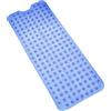 XIAOMAOMAO 100 x 40 cm Tappeto antiscivolo doccia, in PVC di gomma naturale con ventosa, tappetino da bagno extra lungo, per macchina da doccia, lavabile (Blu Scuro)