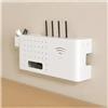 NUODWELL, Mensola da parete per router WiFi con 1 piccola scatola per interni, decorativa per router, cavo TV, decoder (Bianco)