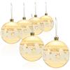 COM-FOUR® 6x palle di Natale, palle di Natale in plastica antirottura per Natale, decorazioni per l'albero di Natale con ciondoli
