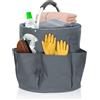 Chingcoo Organizer per la pulizia, portatile, 17 l, pieghevole, con manico e 6 scomparti, per la pulizia, per interni, giardino, bagno