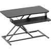 Logilink EO0053 - Supporto da scrivania con ripiano per tastiera, portata fino a 15 kg, altezza regolabile con molla a gas, colore: Nero
