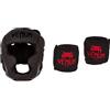 VENUM Casco da Boxe Unisex Youth Bokshelm Challenger, Nero/Nero, S/M EU per Bambini & Kontact, Bendaggi da Boxe Unisex - Adulto, Nero/Rosso, 4 m