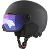 Alpina Arber Visor - Casco da sci sicuro e leggero per adulti, con visiera Alpina di alta qualità, assorbimento ottimale degli urti, black matt, M (54-58)