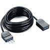 SCAME POLYPOOL Prolunga 250V con 5 m di cavo, spina e presa 10A 2P+T, nero