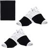 Foyods 2 paia di calzini da danza sopra scarpe, calzini da ballo, antiscivolo su pavimenti lisci, copriscarpe da ballo su sneaker per ballerine, attrezzatura da danza per giri e piroette, accessori