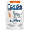 Monge Monoproteico Grain Free Patè Adult Anatra 85 gr Bustina Per Gatti