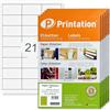 Printation 10500 Etichette per indirizzi 63,5 x 38,1 mm - autoadesive, bianche stampabili, 63,5x38,1 - Etichette Adesive A4 per Stampante su 500 fogli A4 3x7 24, angoli arrotondati 4677 LA320