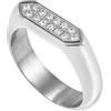 Breil, Collezione Stylize, Anello Donna in Acciaio Stile Minimal, con Elemento Decorativo, Idea Regalo Donna