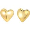 Breil, Collezione Big Heart, Orecchini Donna in Acciaio Lucido a Forma di Cuore, Chiusura a Farfalla, Idea Regalo Donna