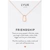 LUUK LIFESTYLE Collana con Ciondolo Diverso con carta Friendship, 50cm