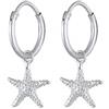 Elli Orecchini da Donna Creoli Stella Marina Spiaggia Estrate Mariitmo in Argento Sterling 925