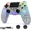 CHENGDAO Controller per PS4 Wireless Joystick Controller LED per Playstation 4/Pro/Slim con retroilluminazione RGB regolabile, Batteria da 1000 mAh, sensore di movimento Dual Shock a 6 ass, cuffie da 3,5 mm