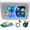 VECHTEL Autoradio 2G+64G Android 15 per Alfa Romeo MITO 2008-2016, 7 Pollici HD Schermo Tactile Stereo Auto co Carplay Android Auto senza Fili GPS Wi-Fi Bluetooth 2USB Radio FM RDS Retrocamera