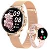 CIVO Smartwatch Donna Chiamate e Whatsapp: Bluetooth Smart Watch Oro Rosa Compatibile Android iOS - Contapassi Orologio da Polso Fitness Sport Tracker