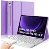 IVEOPPE Tastiera per Samsung Galaxy Tab S10 FE/S9 FE 10.9 Pollici/S9 11 Pollici | Cover Keyboard Touchpad Magnetico Staccabile, Italiano QWERTY, Custodia Tastiera Bluetooth con portapenne, Viola chiaro