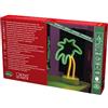 Konstsmide, 3072-900 - Tubo LED a forma di palma, con timer da 6 ore, 100 diodi giallo/verde, funzionamento a batteria, per interni