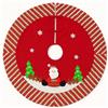 Globly Tappeto per Albero di Natale Rotondo 90cm | Gonna Copri Base Albero Natale Rosso Decorazione Natalizia