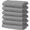 Giovanni Dolcinotti MADE IN ITALY Giovanni Dolcinotti | Set di 6 Asciugamani viso in 100% cotone - 30x30 cm - Extra assorbenti e ad asciugatura rapida - Per Bagno, Spa e Palestra - Grigio - Modello Orlando